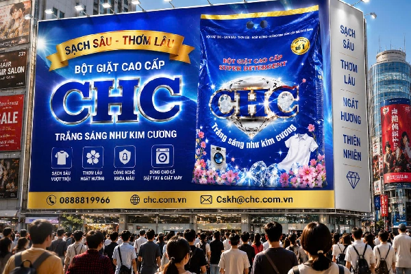 BỘT GIẶT CHC TRẮNG SÁNG NHƯ KIM CƯƠNG Đánh bay vết bẩn Thơm lâu ngát hương Nâng niu từng sợi vải